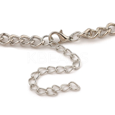 Tibetan Style Alloy Flat Round Bib Necklaces NJEW-L046-04AS-1