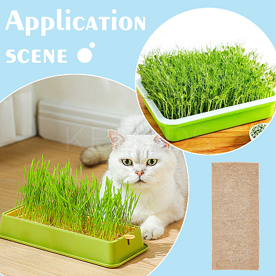 Plant Jute Fibre Grow Mat for Microgreens LS-DIY-WH0678-123-1