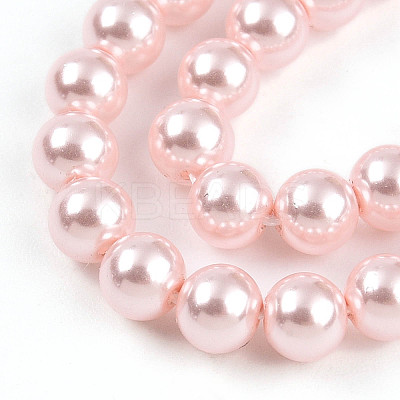 Baking Paint Pearlized Glass Pearl Bead Strands HY-N002-4mm-A10-1