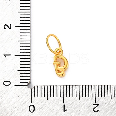 925 Sterling Silver Letter Charms with Jump Rings LS-STER-R008-01G-G-1