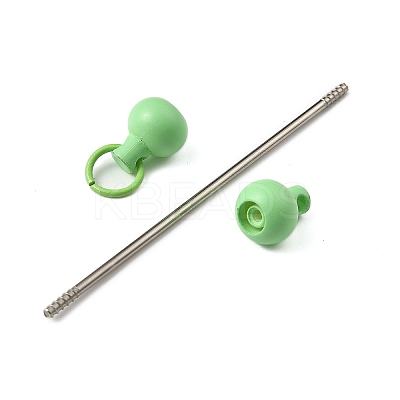 Plastic Beadable Keychain Bar for Jewelry Making DIY Crafts AJEW-C040-01D-1