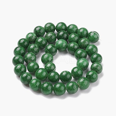 Natural Mashan Jade Round Beads Strands G-D263-8mm-XS26-1