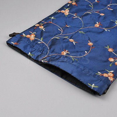 Embroidery Flower Burlap Packing Pouches Drawstring Bags ABAG-WH0048-39B-1