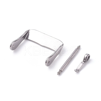316L Stainless Steel Watch Band Clasps STAS-WH0016-01A-P-1