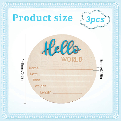 Wooden Baby Photo Props WOOD-WH0002-56C-1