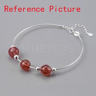 925 Sterling Silver Bangles BJEW-G681-01B-S-1