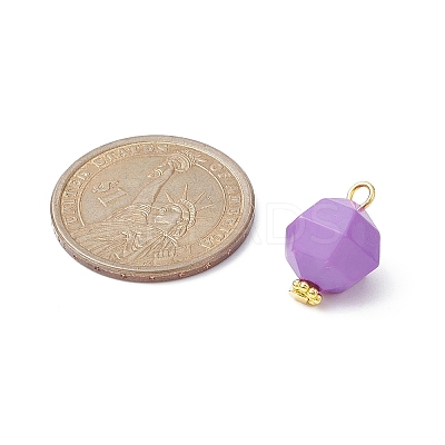 Alloy with Faceted Acrylic Beads Pendants PALLOY-JF02096-1