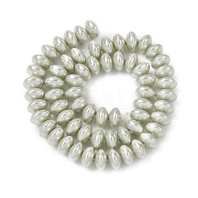 Electroplate Opaque Glass Imitation Pearl Beads Strands EGLA-H113-04B-1