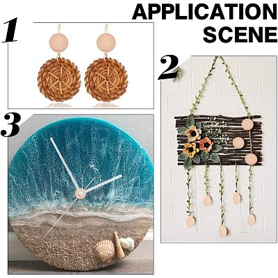 Beech Wooden Round Pieces LS-WOOD-WH0101-32B-1