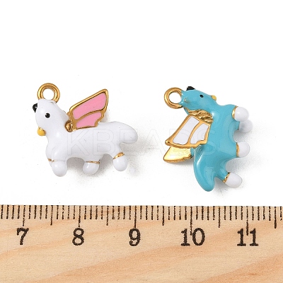 304 Stainless Steel Enamel Pendants STAS-P396-22G-M-1