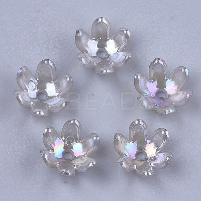Transparent Acrylic Bead Caps X-TACR-T007-07-1