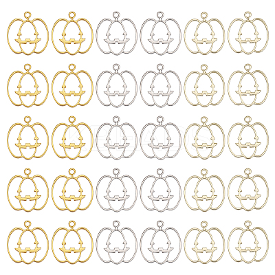 30Pcs 3 Colors Autumn Plating Alloy Open Back Bezel Pendants FIND-CA0007-79-1