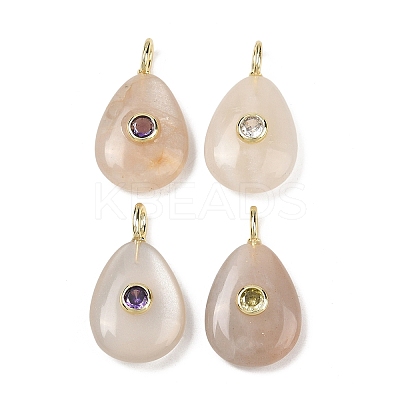 Natural Grey Moonstone Pendants G-H322-01G-07-1