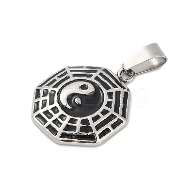 316 Surgical Stainless Steel Enamel Pendants STAS-D304-04AS-1