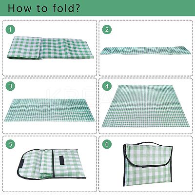 Portable Tartan Patern Non Woven Picnic Mat JX572B-02-1