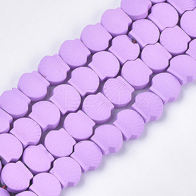 Spray Painted Non-magnetic Synthetic Hematite Beads Strands G-T116-23-09-1