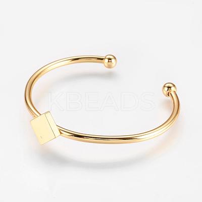 Brass Cuff Bangles BJEW-K153-02F-1