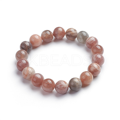 Natural Sunstone Stretch Bracelets X-BJEW-E373-10mm-04-1