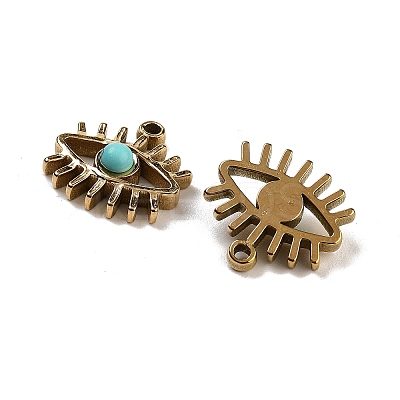 Synthetic Turquoise Eye Charms STAS-U014-06A-02-1