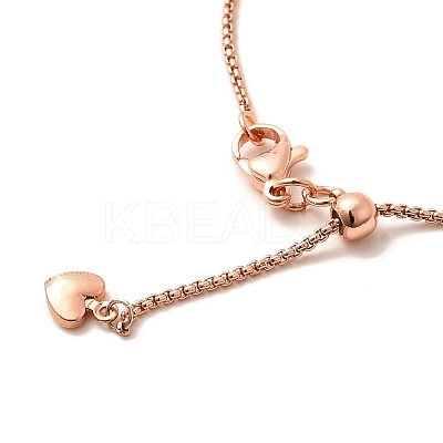 1mm Rack Plating Brass Box Chain Adjustable Slider Necklaces for Women Men MAK-L044-08RG-1