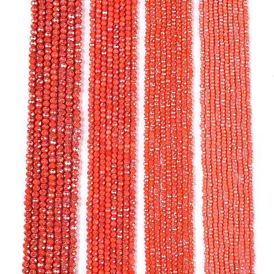Electroplate Glass Beads Strands EGLA-A044-P3mm-B21-1