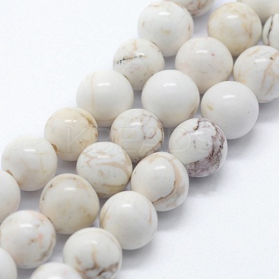Natural Magnesite Beads Strands X-G-I199-27-10mm-1