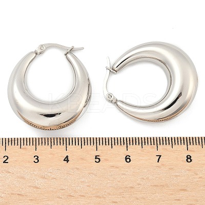 Non-Tarnish 304 Stainless Steel Chunky Hoop Earrings for Women EJEW-F280-06E-P-1