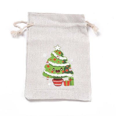 Christmas Cotton Cloth Storage Pouches ABAG-M004-02P-1
