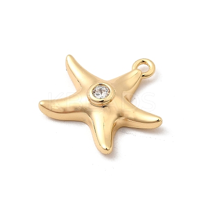 Brass Micro Pave Cubic Zirconia Pendants KK-P321-02A-G-1
