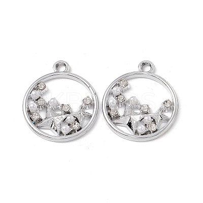 Alloy Crystal Rhinestone Pendants ALRI-K049-12P-1