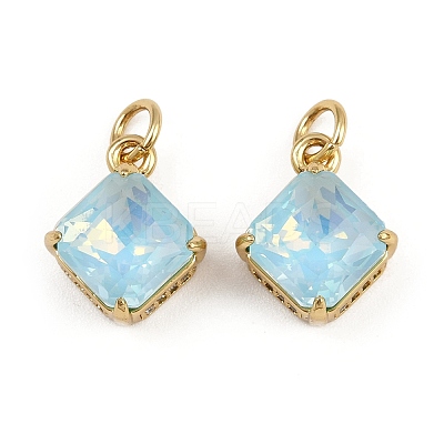 Brass Pave Cubic Zirconia Pendants KK-L240-07G-01-1