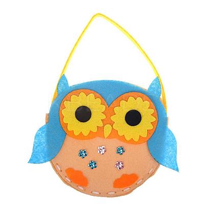 Non Woven Fabric Embroidery Needle Felt Sewing Craft of Pretty Bag Kids DIY-H140-08-1