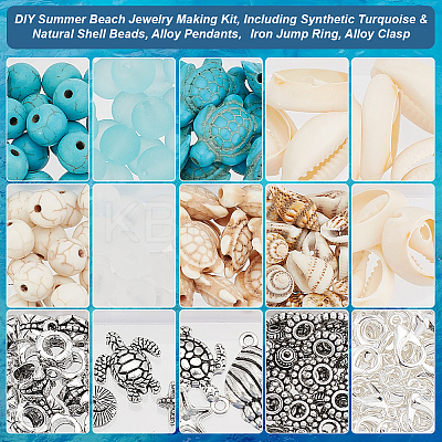 DIY Summer Beach Jewelry Making Kit DIY-PH0022-49-1