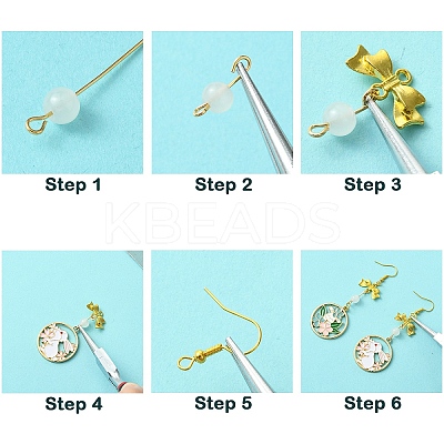 DIY Alloy Enamel Rabbit Earring Jewelry Making Kits DIY-YW0010-72-1