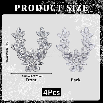 Polyester Embroidery Ornament Accessories PATC-WH20015-03B-1