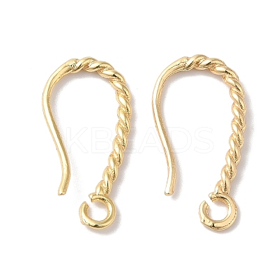 Long-Lasting Plated Brass Ear Wire X-KK-K381-07G-02-1