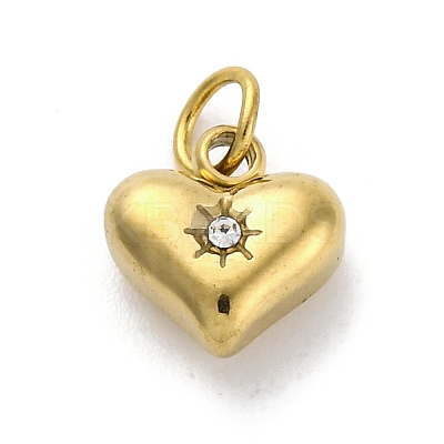 304 Stainless Steel Crystal Rhinestone Pendants STAS-E550-21G-1