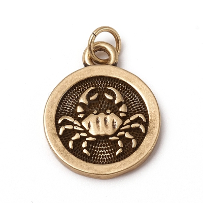 Brass Pendants KK-I668-01AB-01-1