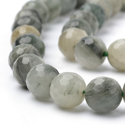 Natural Green Line Jasper Beads Strands LS-G-Q462-102-6mm-1