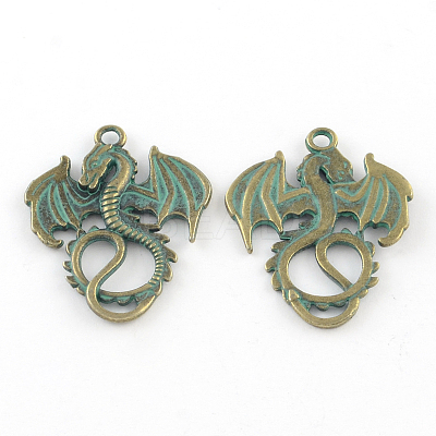 Zinc Alloy Dragon Pendants PALLOY-R065-023-LF-1
