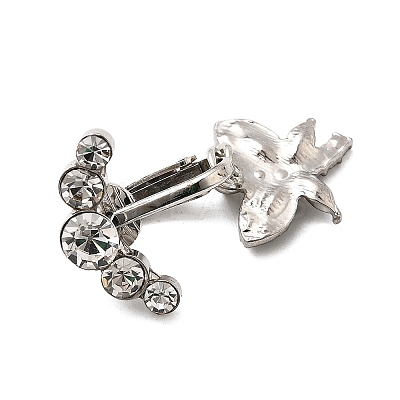 Brass Pave Clear Cubic Zirconia Clip on Belly Rings FS-WG683DA-12-1