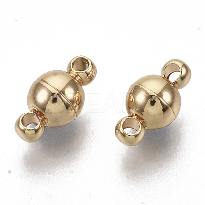 Brass Magnetic Clasps with Loops KK-S354-213A-NF-1