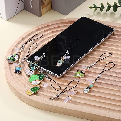 10Pcs Alloy Enamel Mobile Straps HJEW-SW00132-04-1