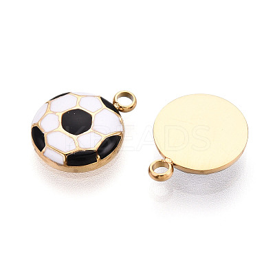 304 Stainless Steel Enamel Pendants X1-STAS-T068-09-1