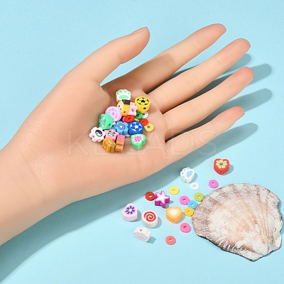 15 Style Handmade Polymer Clay Beads CLAY-YW0001-57-1