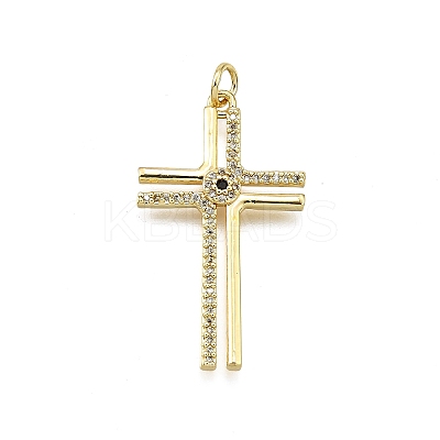 Brass Micro Pave Cubic Zirconia Pendants LS-KK-Z100-26G-1