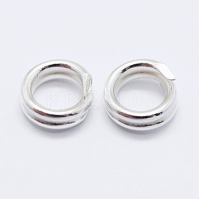925 Sterling Silver Split Jump Rings STER-F036-01S-0.6x7m-1