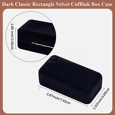 Velvet Jewelry Cufflink Storage Boxes CON-BBC0001-27-1