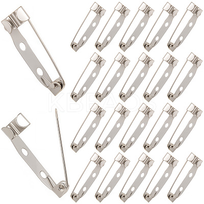 120Pcs Iron Brooch Findings IFIN-SP0001-35P-1