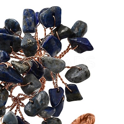 Natural Lapis Lazuli Chips Tree of Life Decorations DJEW-Q010-01C-1